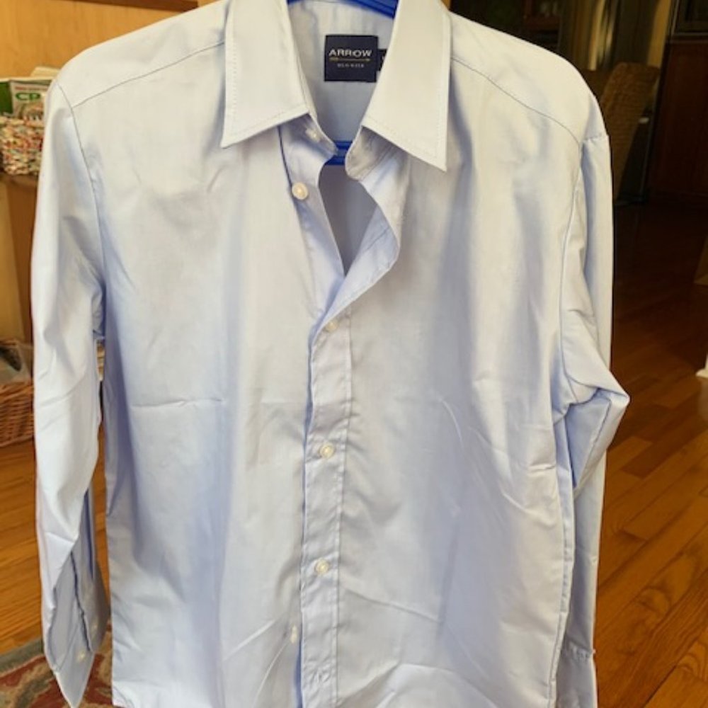 Arrow Brand Pale Blue Dress Shirt Boys Size 10